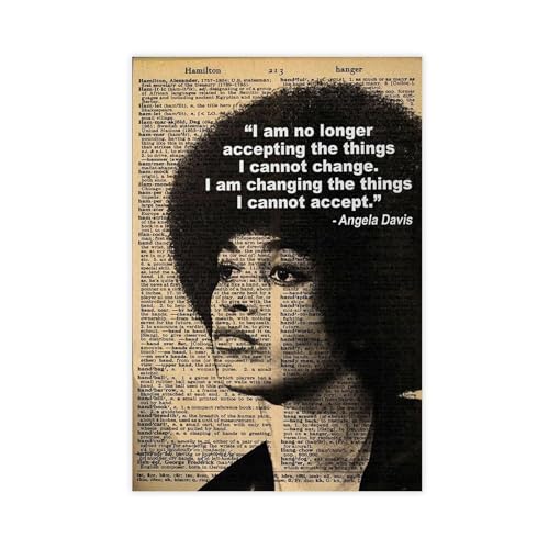 Angela Davis Muziekposter Leinwand Muurkunst Art (2), Wandbild Poster für Wohnzimmer, Schlafzimmer, 40 x 60 cm von LIPOYE