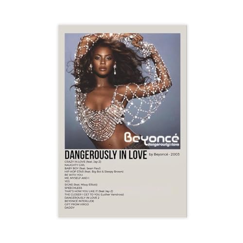Beyoncé Poster (4) Leinwandposter Wandkunst Dekor Druck Bild Gemälde für Wohnzimmer Schlafzimmer Dekoration 40 x 60 cm von LIPOYE