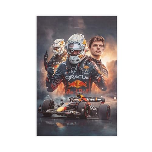 LIPOYE Max Verstappen Poster, Formel 1, Wandkunst-Poster (6), Leinwand-Poster, Schlafzimmerdekoration, Landschaft, Büro, Raumdekoration, Geschenk, 30 x 45 cm von LIPOYE