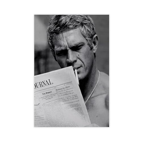 LIPOYE Steve McQueen Vintage-Poster auf Leinwand, Wanddekoration, für Schlafzimmer, Büro, Schlafzimmer, Geschenk, 30 x 45 cm LIPOYE Steve McQueen Vintage-Poster auf Leinwand, Wanddekoration, für Schlafzimmer, Büro, Schlafzimmer, Geschenk, 30 x 45 cm von LIPOYE