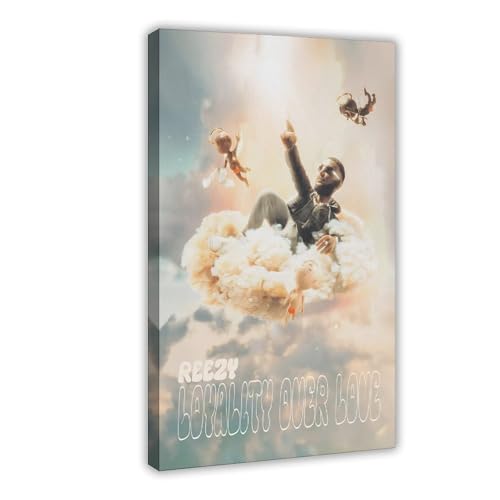 Reezy Loyalty Over Love Musikalbum-Poster, Leinwandposter, Wandkunst, Dekordruck, Gemälde für Wohnzimmer, Schlafzimmer, Dekoration, 50 x 75 cm Reezy Loyalty Over Love Musikalbum-Poster, Leinwandposter, Wandkunst, Dekordruck, Gemälde für Wohnzimmer, Schlafzimmer, Dekoration, 50 x 75 cm von LIPOYE