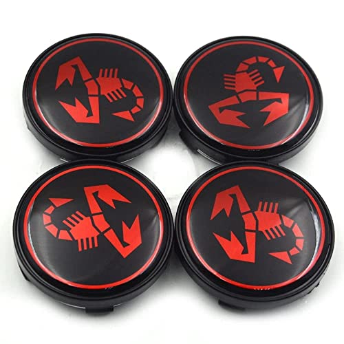 LIPPSY Nabendeckel 4 STÜCKE 60mm für Abarth Car Rad Center Hub Cap Auto Styling Felgen Abdeckung Badge Emblem Aufkleber Radnabenkappen von LIPPSY