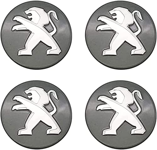 LIPPSY Nabendeckel 4 STÜCKE 60mm für Peugeot 3008 307 408 308S 508L 4008 Car Rad Center Hub Cap Auto Styling Felgen Abdeckung Badge Emblem Aufkleber Radnabenkappen,B von LIPPSY