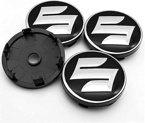 LIPPSY Nabendeckel 4 STÜCKE 60mm für Suzuki-CELERIO Spacia Baleno SX4 Vitara Jimny Car Rad Center Hub Cap Auto Styling Felgen Abdeckung Badge Emblem Aufkleber Radnabenkappen,A von LIPPSY