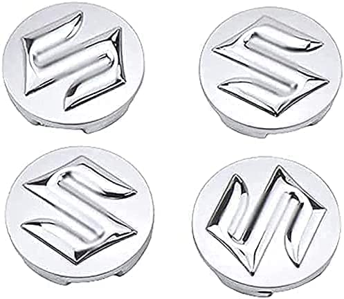LIPPSY Nabendeckel 4 STÜCKE 60mm für Suzuki-CELERIO Spacia Baleno SX4 Vitara Jimny Car Rad Center Hub Cap Auto Styling Felgen Abdeckung Badge Emblem Aufkleber Radnabenkappen,C von LIPPSY