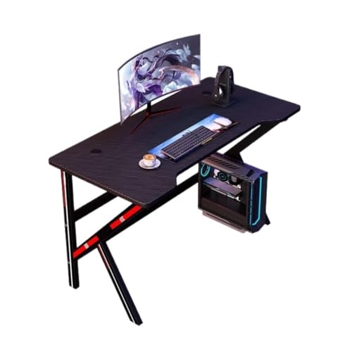 LIPPSYYDS Multifunktionstisch E-Sport-Tisch, Computerspieltisch, Wettkampftisch, Büroschreibtisch, Heimschreibtisch, Lerntisch, Schreibtisch Tablett Bett (Color : Black, Size : A) von LIPPSYYDS