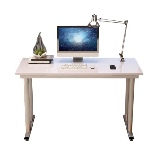 LIPPSYYDS Multifunktionstisch Einfacher Computer-Desktop-Tisch, Heim-Lesetisch, Schreibtisch, Hersteller, moderner, einfacher Personal-Einzelschreibtisch Tablett Bett (Color : White, Size : A) von LIPPSYYDS