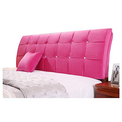 LIQICAI Kopfteil Kissen Bett Rückenkissen Rückenlehne Bett Kissen Mikrofasergewebe, 9 Farben, 8 Größen (Farbe : Pink, größe : 180cm) von LIQICAI-kaodian