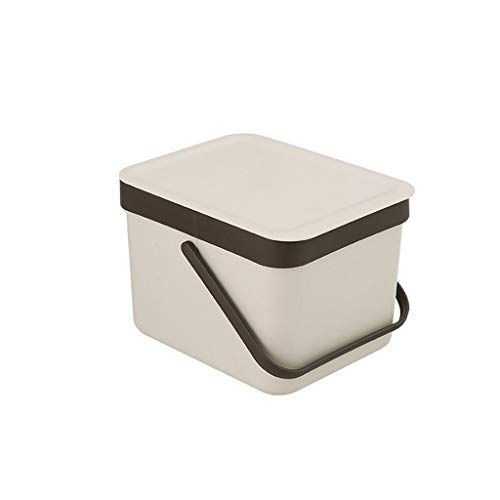 LIQIN Abfalleimer Küchenpapierkorb mit Deckel Klassifizierung Großer Abfalleimer Portable Storage Barrel Kunststoff Toilettenpapier Rohr (Color : White, Size : 8L) von LIQIN