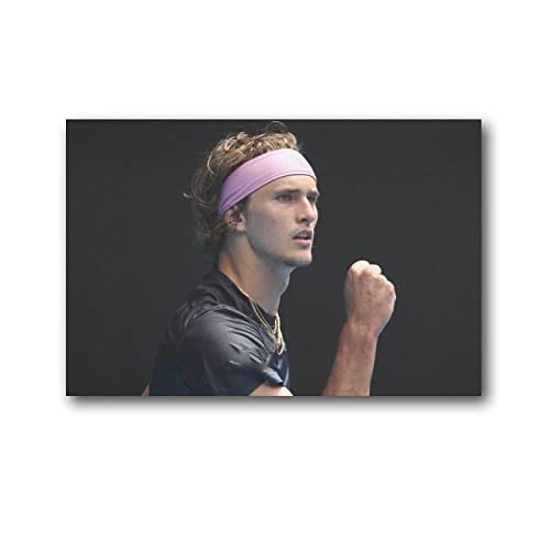 Alexander Zverev Poster eines professionellen Tennisspielers (2) Wandkunst-Poster, Scroll-Leinwandbild, Bild, Wohnzimmer-Dekoration, Zuhause, 30 x 45 cm von LIQIU