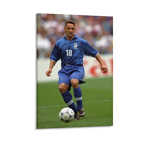 Poster von Roberto Baggio Fußballspieler (5) Kunstdruck Poster Wandkunst Malerei Leinwand Dekor Heimposter 20 x 30 cm von LIQIU