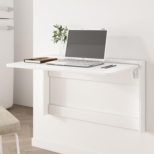 LIQONWAG An Der Wand Montierter Klappschreibtisch Für Kleine Räume – Platzsparender Schwebender Klapptisch Für Garage, Büro, Werkstatt, Zuhause – Kompakter Wandklapptisch/B/84 * 49Cm/33 * 19In von LIQONWAG