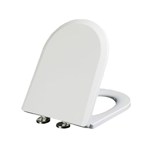 LIQONWAG D-Förmiger Toilettensitz Mit Absenkautomatik, U-Förmige Toilettensitze Mit Schnellverschluss, Leicht Zu Reinigender Toilettensitz Mit Top-Beschlägen, Badezimmer-Ersatz-Toilettendeckel/35.5*44 von LIQONWAG
