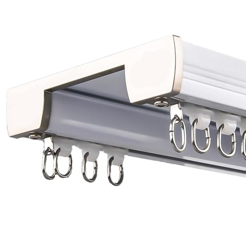 LIQONWAG Doppelte Vorhangschiene, Aluminium-Deckenschiene, Vorhangschiene, Hochleistungs-Vorhangschiene, 1–5 M, Geeignet Für Wohnzimmer, Badezimmer, Schlafzimmer, Trennwand, Deckenschienen-Set/a/200Cm LIQONWAG Doppelte Vorhangschiene, Aluminium-Deckenschiene, Vorhangschiene, Hochleistungs-Vorhangschiene, 1–5 M, Geeignet Für Wohnzimmer, Badezimmer, Schlafzimmer, Trennwand, Deckenschienen-Set/a/200Cm von LIQONWAG