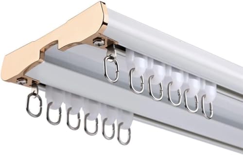 LIQONWAG Doppelte Vorhangschiene, Aluminium-Deckenschiene, Vorhangschiene, Hochleistungs-Vorhangschiene, Geeignet Für Wohnzimmer, Badezimmer, Schlafzimmer, Trennwand, Deckenschienen-Kit/White/500Cm LIQONWAG Doppelte Vorhangschiene, Aluminium-Deckenschiene, Vorhangschiene, Hochleistungs-Vorhangschiene, Geeignet Für Wohnzimmer, Badezimmer, Schlafzimmer, Trennwand, Deckenschienen-Kit/White/500Cm von LIQONWAG
