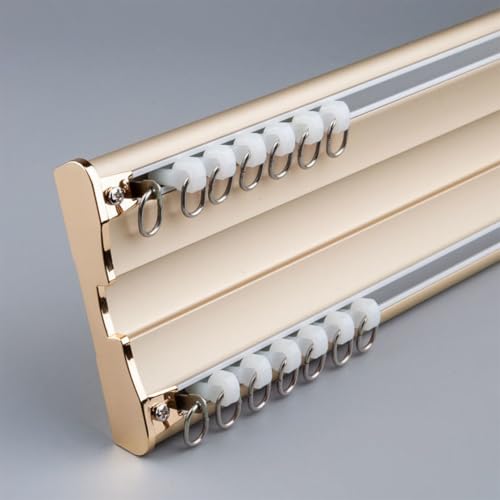 LIQONWAG Hochleistungs-Vorhangschienenschiene – Doppelschienen-Deckenschiene Aus Aluminium, Anpassbare Länge, Ideal Für Wohnzimmer, Badezimmer, Schlafzimmer – Trennwand-Deckenschienen-Set/Porcelain Sw LIQONWAG Hochleistungs-Vorhangschienenschiene – Doppelschienen-Deckenschiene Aus Aluminium, Anpassbare Länge, Ideal Für Wohnzimmer, Badezimmer, Schlafzimmer – Trennwand-Deckenschienen-Set/Porcelain Sw von LIQONWAG