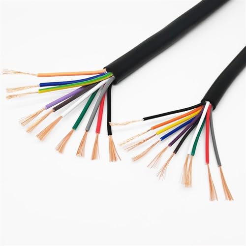 LIQONWAG Kabel, 1 Meter Kupferisoliertes Steuersignalkabel 8 Adern Bis 30 Adern 40 Adern Ummanteltes Kabel 22 Awg 20 Awg 18 Awgmkabel/18 Awg0.75Mm2/8Coeres 1Meter von LIQONWAG