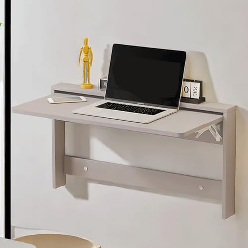 LIQONWAG Klappbarer Wandschreibtisch & Esstisch - Platzsparender Wandtisch, Kleiner Holzschreibtisch Für Homeoffice & Küche, Kompaktes Design/C/60 * 39Cm/24 * 15In von LIQONWAG