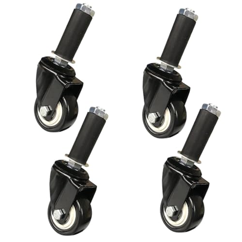 LIQONWAG Lenkrollen Werkbankrollen 4 Arten Von Antistatischen Drehbaren Lenkrollen Einsteckrollen Möbelrollen/Black/2Inch von LIQONWAG