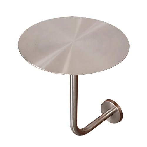 LIQONWAG Moderner Runder Tisch, Cocktailtisch Aus Der Mitte Des Jahrhunderts Mit Edelstahlplatte Und L-Förmigem Fuß, Akzenttisch Für Buchbar, Freizeitbar, Snackbar, Café, Bistro/50 * 50 * 45Cm LIQONWAG Moderner Runder Tisch, Cocktailtisch Aus Der Mitte Des Jahrhunderts Mit Edelstahlplatte Und L-Förmigem Fuß, Akzenttisch Für Buchbar, Freizeitbar, Snackbar, Café, Bistro/50 * 50 * 45Cm von LIQONWAG