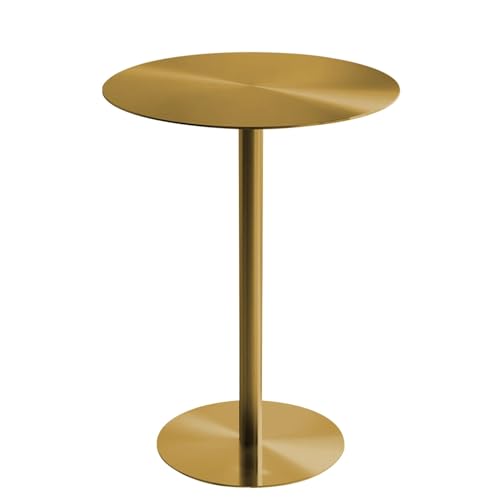 LIQONWAG Runder Bartisch | 40 Cm/50 cm Hohe Küchen-Esstische | Beistelltische Aus Edelstafür Den Außenbereich | Runder Cocktail- Und Getränketisch | Hohe Theke Für Garten Und Terrasse, Bistro- Und Kne von LIQONWAG