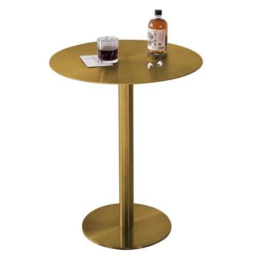 LIQONWAG Runder Stehtisch Im Nordischen Stil, Theken-Bistro-Kneipentische, 40/50 cm Platte Für Cocktailbars Und Kneipen, Runder Cocktailtisch Für Homeoffice, Balkon, Esszimmer Und Küche, Edelstahl/50* LIQONWAG Runder Stehtisch Im Nordischen Stil, Theken-Bistro-Kneipentische, 40/50 cm Platte Für Cocktailbars Und Kneipen, Runder Cocktailtisch Für Homeoffice, Balkon, Esszimmer Und Küche, Edelstahl/50* von LIQONWAG