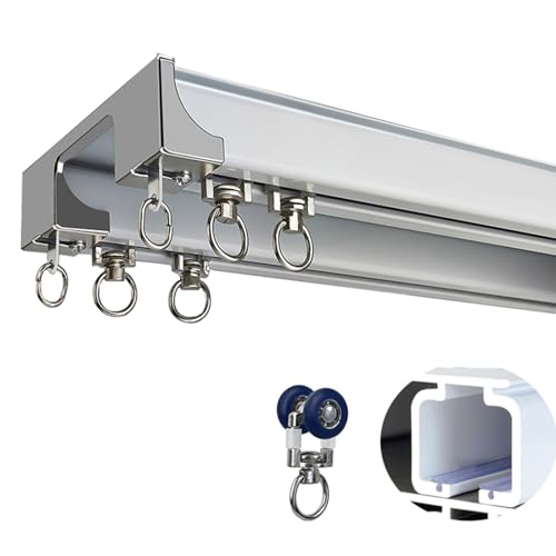 LIQONWAG Schiebevorhangschiene Für Die Decke, Für Raumteiler-Vorhänge – Perfekt Für Privatsphäre In Wohnzimmer, Schlafzimmer, Dusche, Wohnmobil, Garage, Trennschiene, Schiebevorhangschienen/White/490C LIQONWAG Schiebevorhangschiene Für Die Decke, Für Raumteiler-Vorhänge – Perfekt Für Privatsphäre In Wohnzimmer, Schlafzimmer, Dusche, Wohnmobil, Garage, Trennschiene, Schiebevorhangschienen/White/490C von LIQONWAG