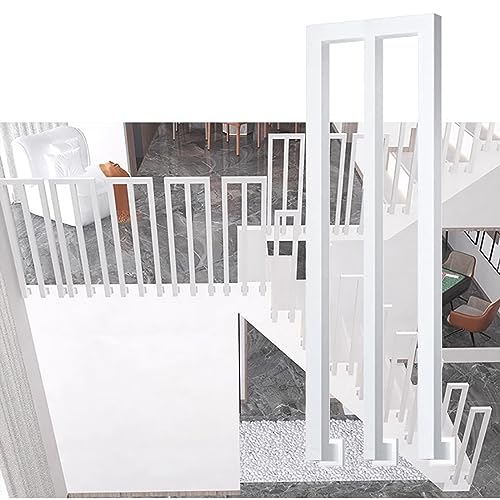 LIQONWAG Um-Förmiges, Rutschfestes Treppengeländer Aus Schmiedeeisen, Sicherheitsstützstange Für Dachböden Und Flure, Langlebiges Geländersystem Für Den Innen- Und Außenbereich/M S - 4 Pcs/70Cm/27.6In von LIQONWAG