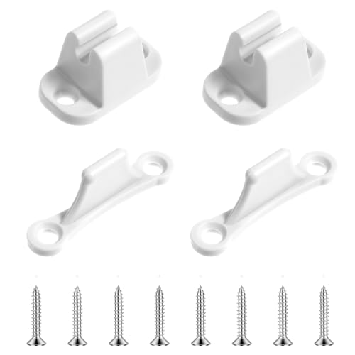 LIQWEI 2 Set Türfeststeller für Wohnwagen, Wohnwagen Türhalter mit Schrauben, Weiß Türfeststeller Wohnmobil Wohnmobil Türsicherung Für Wohnwagens Wohnmobils Boot von LIQWEI