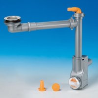 Lira Spa - Siphon-Set für Küchenspüle mit Mini-Kittinara-Korbablauf, Ø40-Auslass zio 1NT 9.1289.18 Grau von LIRA SPA