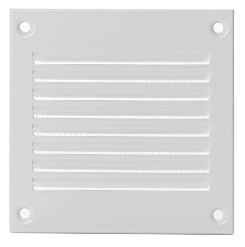 100x100mm Metal Weiß Lüftungsgitter mit Insektenschutz - Gitter für Belüftung - Abluftgitter 100x100mm Metal Weiß Lüftungsgitter mit Insektenschutz - Gitter für Belüftung - Abluftgitter von LIRAST