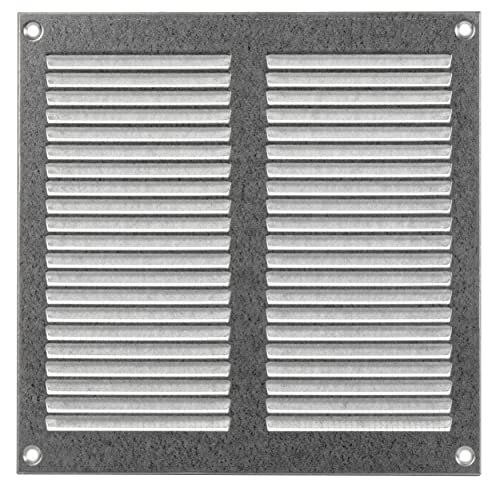 200x200mm Metal Verzinkt Lüftungsgitter mit Insektenschutz - Gitter für Belüftung - Abluftgitter von LIRAST