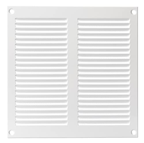 200x200mm Metal Weiß Lüftungsgitter mit Insektenschutz - Gitter für Belüftung - Abluftgitter von LIRAST