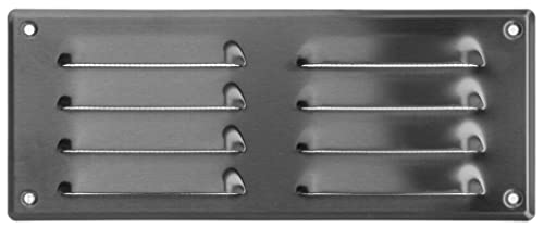 260x105mm Edelstahl Lüftungsgitter mit Insektenschutz - Gitter für Belüftung - Abluftgitter von LIRAST