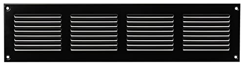 400x100mm Metall Schwarz Lüftungsgitter mit Insektenschutz - Gitter für Belüftung - Abluftgitter 400x100mm Metall Schwarz Lüftungsgitter mit Insektenschutz - Gitter für Belüftung - Abluftgitter von LIRAST
