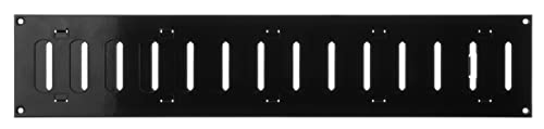 500x100mm Schwarz Metall Lüftungsgitter mit Verschließbaren Lamellen - Abluftgitter - Gitter für Belüftung von LIRAST