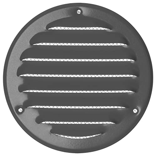 Ø 100mm Metall Grau Lüftungsgitter mit Insektenschutz - Gitter für Belüftung - Abluftgitter von LIRAST