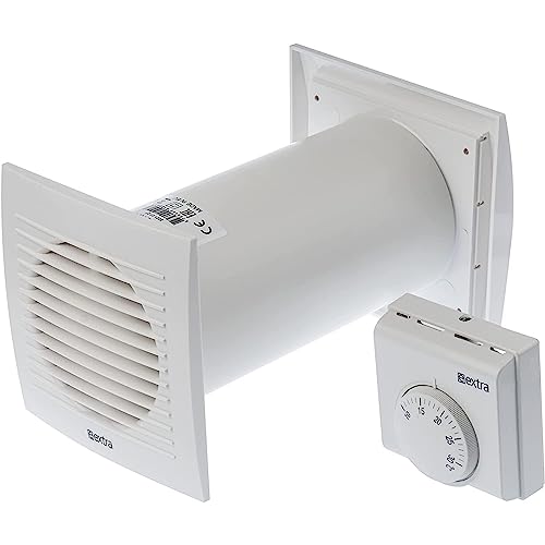 Ø 125mm Wärmeverteiler mit Thermostat - Weiß Lüfter - Ventilator Wärmetauscher von LIRAST