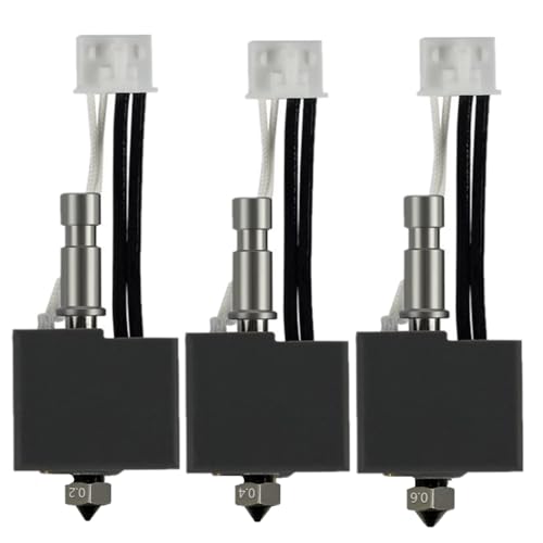 3-Pack Gehärtetes Hotend für Kobra S1 Combo 0.2MM 0.4MM 0.6MM, Druckkopf Extruder Kit Hot End Heizblock Heizstab Heizstab Thermistor Messing Düse für Anycubic 3D Drucker Zubehör 3-Pack Gehärtetes Hotend für Kobra S1 Combo 0.2MM 0.4MM 0.6MM, Druckkopf Extruder Kit Hot End Heizblock Heizstab Heizstab Thermistor Messing Düse für Anycubic 3D Drucker Zubehör von LIROPAU