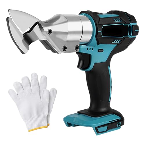 Akku Blechschere Kompatibel mit Makita 18V, Elektrische Blechschere mit 360° drehbarem Kopf, Max. 2mm Scherendicke Elektrische Schere für Bleche,Teppiche,Stoff, Leder (ohne Akku) von LIROPAU