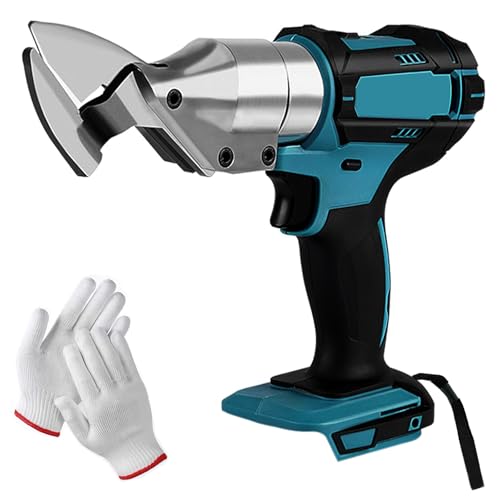 Akku Blechschere kompatibel mit Makita 18V Akku, 360° Drehbarer Kopf, Bürstenlose Elektro Metallschere, Blechschere Elektrisch Akku Schere für Bleche, Teppiche, Stoff, Leder (Ohne Akku) von LIROPAU