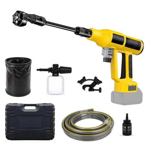 Akku Hochdruckreiniger, 610 PSI 380W Hochdruck-Hochdruckreiniger kompatibel mit Dewalt 20V Akku, Tragbarer Hochdruckreiniger mit 6-in-1 Multi-Sprühdüse, 4 Reinigungsstufen, 5 m Schlauch (NO Akku Akku Hochdruckreiniger, 610 PSI 380W Hochdruck-Hochdruckreiniger kompatibel mit Dewalt 20V Akku, Tragbarer Hochdruckreiniger mit 6-in-1 Multi-Sprühdüse, 4 Reinigungsstufen, 5 m Schlauch (NO Akku von LIROPAU