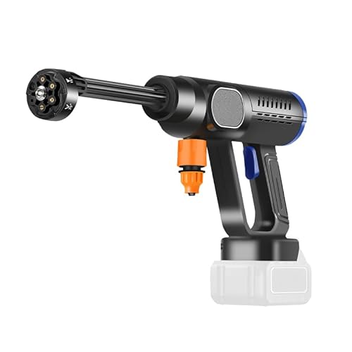 Akku Hochdruckreiniger, Max 45 Bar Mobiler Hochdruckreiniger Kompatibel mit Makita 18V Akku, Tragbarer Hochdruckreinigers met 6-in-1 Multi-Sprühdüse, LCD-Display, 5M Schlauch (ohne Akku) von LIROPAU