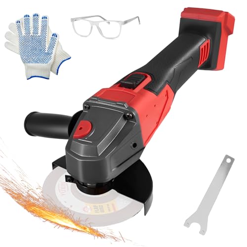 Akku-Winkelschleifer Kompatibel mit Milwaukee 18V Akkus, 12000RPM Bürstenloser Motor Akku Winkelschleifer, 125 mm Scheiben-Ø, 22 mm Schnitttiefe, Akku-Schleifer zum Schneiden, Polieren (ohne Akku) von LIROPAU