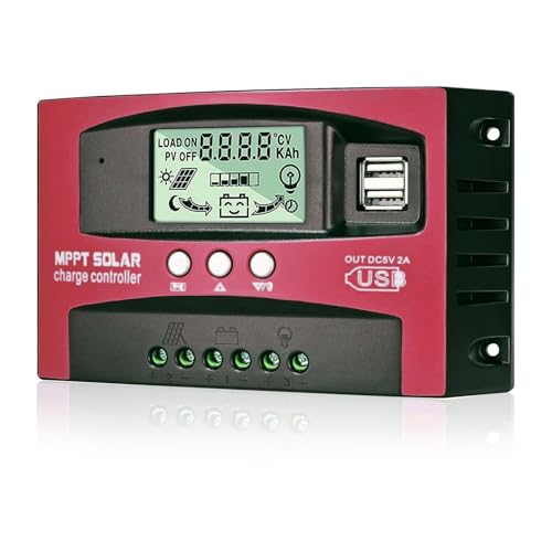 LIROPAU 80A MPPT SolarLaderegler, 12V 24V Solarregler mit LCD-Display und Doppeltem USB Ports für Blei-Säure/Lithium Batterien - 80A LIROPAU 80A MPPT SolarLaderegler, 12V 24V Solarregler mit LCD-Display und Doppeltem USB Ports für Blei-Säure/Lithium Batterien - 80A von LIROPAU