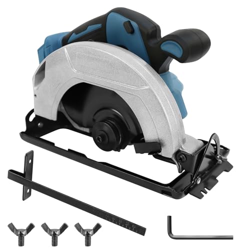 Professional Kreissäge kompatibel mit Makita 18 V Akku mit 3 Sägeblättern (185mm), Schnitttiefe: 64mm, Handkreissäge, Akku-Kreissäge Bürstenlose Säge mit Einstellbarer Schnittwinkel & Tiefe für Holz von LIROPAU