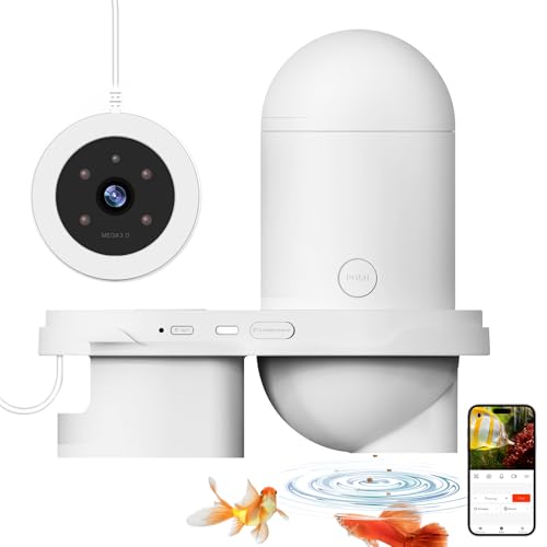 Smart Futterautomat Aquarium Automat Fische Futterspender mit 2.5K Kamera, App-Steuerung über WiFi/WLAN große, 230ML Groß Kapazität Fischfutter Feeder, Feuchtigkeitsbeständiger Urlaubsfutterspender Smart Futterautomat Aquarium Automat Fische Futterspender mit 2.5K Kamera, App-Steuerung über WiFi/WLAN große, 230ML Groß Kapazität Fischfutter Feeder, Feuchtigkeitsbeständiger Urlaubsfutterspender von LIROPAU