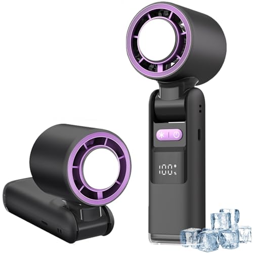 Tragbarer Handventilator, 4000mAh Tragbarer Mini Ventilator USB Wiederaufladbarer, Einstellbare Geschwindigkeit(1-100), Turbo-Mini-Ventilator, T-ragbarer Turbo Handventilator für Reisen, Draußen von LIROPAU