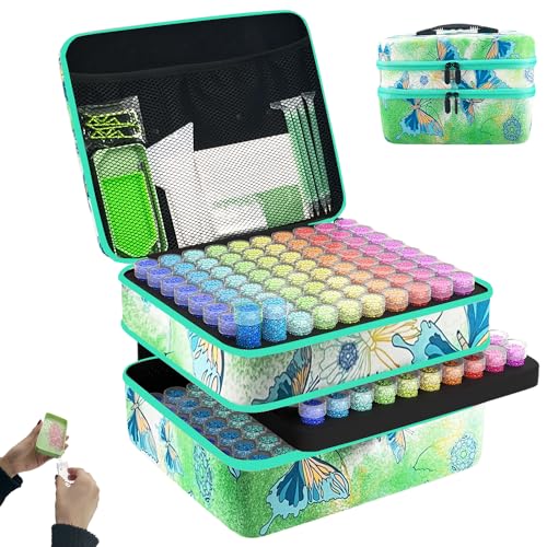 LIRUNQIU Diamond Painting Zubehör Boxen, 240 Stück Diamant Painting Aufbewahrungsbox Kits Werkzeug Set mit Stickers Tablett Stift LIRUNQIU Diamond Painting Zubehör Boxen, 240 Stück Diamant Painting Aufbewahrungsbox Kits Werkzeug Set mit Stickers Tablett Stift von LIRUNQIU