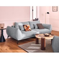 Arica - 3-sitzer einzelsofa schlaffunktion aus strukturiertem stoff - grau von LISA DESIGN